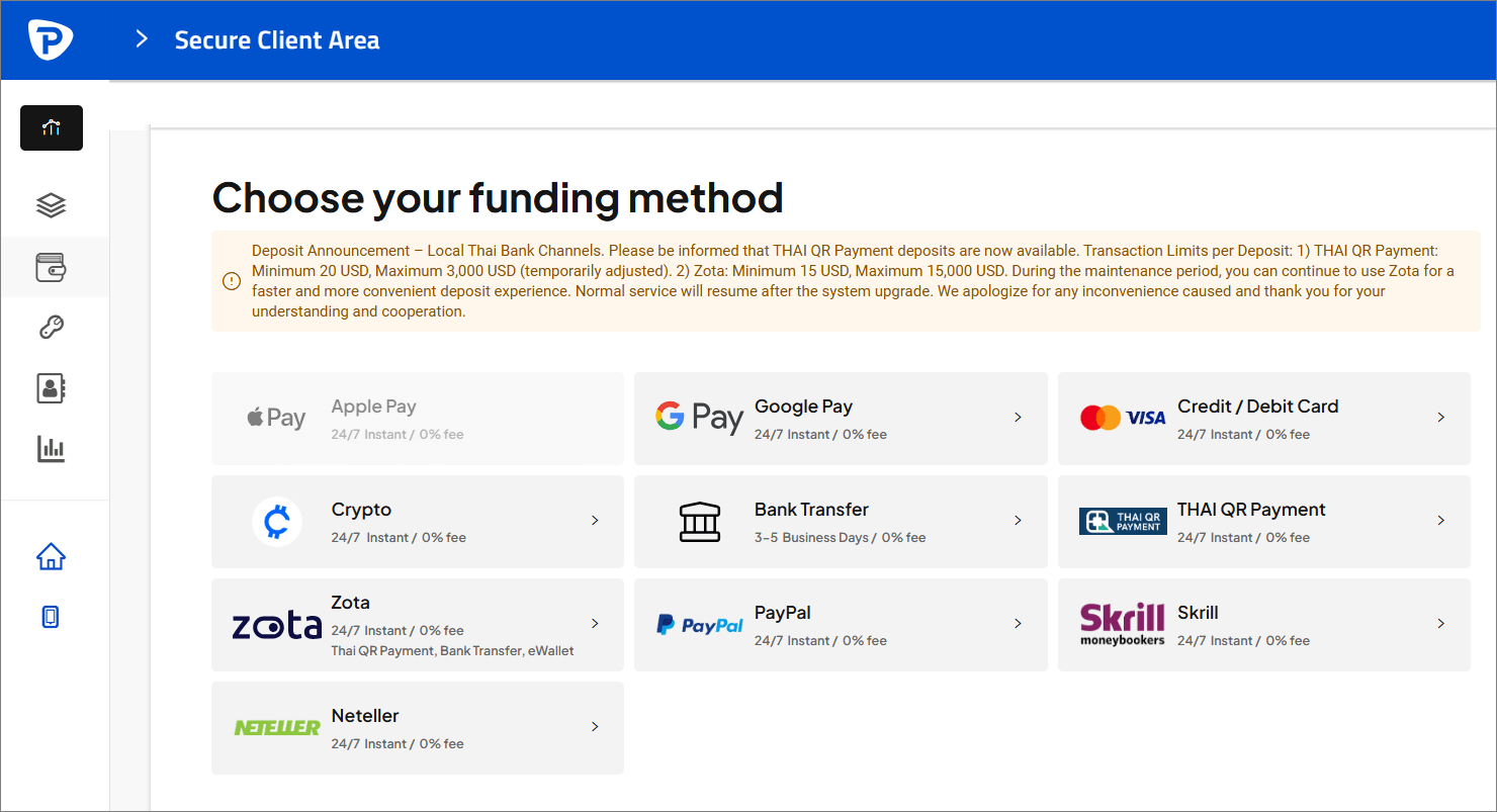 Pepperstone Review การฝากถอน